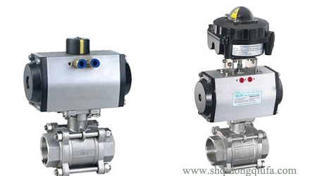 三片式高平臺(tái)氣動(dòng)螺紋球閥